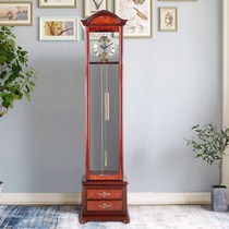 Floor Bell Chinese style retro living room clock mechanical vertical clock solid wood light luxury simple standing clock New Chinese pendulum clock