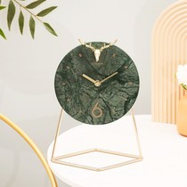 Marble clock desktop clock ornaments living room home desktop clock modern fashion simple pendulum clock clock