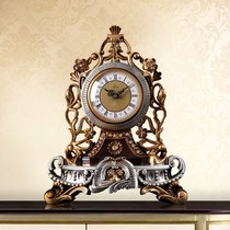 European-style quartz clock ornaments living room home desktop clock modern fashion desktop American bedroom silent clock
