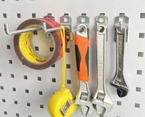 Wall-mounted square hole hole board shelf Single straight hook Hardware tools Auto repair accessories Hanging board Hanging frame hook bold