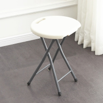 Folding small stool plastic round high stool adult chair household low stool outdoor portable stalls Net red small bench