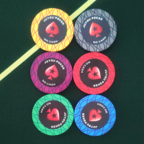 Texas Holdem blank ceramic chips Token club game Chess room Mahjong peach heart no face value chips