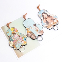 Creative Pull-out Key Bag Women Style Korea Small Mini Cute Drawing Rope Lock Spoon Bag Universal Car Key Bag Cover