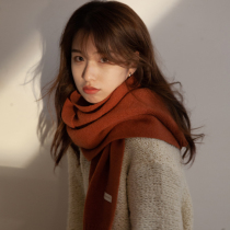 JOLIMENT foreign-style knitted scarf women's 2021 autumn and winter new Korean temperament Joker simple warm scarf tide