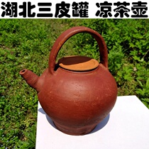 Hubei three-skin pot teapot Handmade clay teapot Large leaf old-fashioned summer herbal teapot Cool kettle