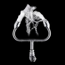 Vizer spray portable eye wash stainless steel nozzle eye household 304 simple flush emergency hand-held eye wash