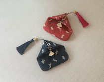 Handmade custom and wind zero wallet Mini small bag small bungbag coin bag sector opening gold bag rice dough bag