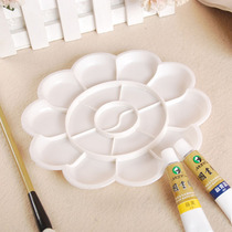  Large 18-grid plum color palette Round pigment color palette Plastic color palette diameter 18 5cm
