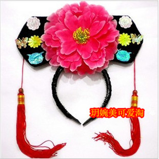 清朝格格帽旗头 宫廷宫女头饰 公主头箍发饰 古装演出 皇上阿哥帽