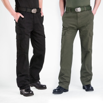 Spring and autumn tactical trousers mens loose Special Forces fans outdoor casual tooling multi-pocket straight training pants