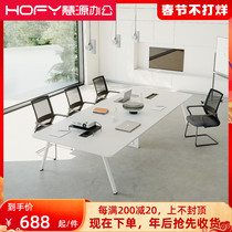 Simple White conference table training long table office furniture simple modern staff office splicing meeting table