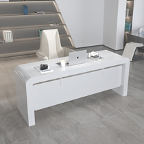 Desk manager table fashion simple white paint computer desk home computer desk study desk can be customized