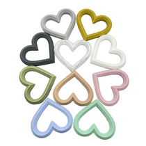 Factory supply heart-shaped silicone tooth tooth necklace DIY baby beads can be customized