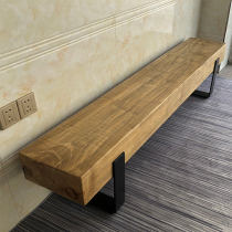 Nordic log bench solid wood iron long bench B & B leisure creative TV Cabinet low stool clothing store shoe stool