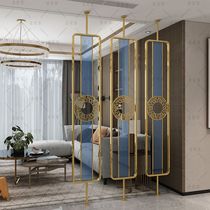Stainless steel luxury glass screen modern minimalist cover decorative wall metal living room entrance porch rotating partition