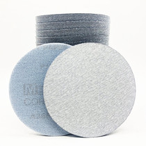 Dry abrasive paper 5 inch flocking sandpaper 125mm round grinding sandpaper air Mill white sand polishing sand paper sheet
