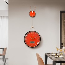 Nordic light luxury clock perpetual calendar electronic clock living room decoration wall watch personality deer head creative Net Red fashion wall clock