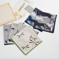  Japanese-style Japanese mens handkerchief handkerchief pure cotton thin square towel soft sweat-absorbing quick-drying wind Carry-on business