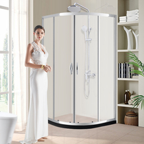 Faenza bathroom fan-shaped curved shower room glass partition (online deposit details to the store to understand)