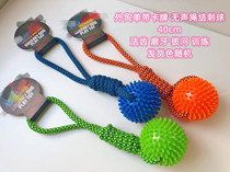 Foreign trade Europe and America single pet toy cat dog toy color rubber rope knot-ball grinding tooth-clear tooth extraction river to vent