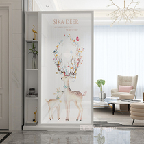 Solid wood shelf screen partition cabinet Simple seat screen Living room occlusion decoration entrance Creative small apartment customization