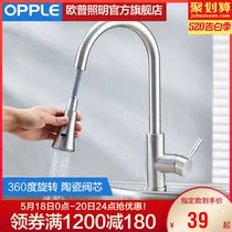 Opp kitchen faucet domestic wash basin faucet hot and cold sink single cold all copper wash basin rotating Q