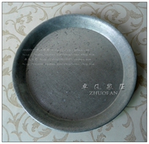 Large iron plate white iron anti-rust sleeve three storage decorative disc galvanized plate ware iron fruit plate round tray