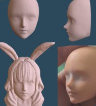 (Xiantao is Jun) Cancer 2 5-dimensional face model Super Light clay turned sugar soft pottery powder clay silicone mold