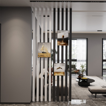 Light luxury wrought iron screen partition living room simple and modern entry porch decorative wall column free punch net red grille