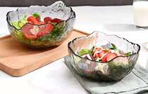 Free room exclusive irregular glass plate dessert bowl Breakfast Bowl ins Wind only effective for winners