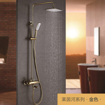 Submarine shower bathroom lift square top spray faucet shower set Rhine shower set