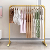 Thickened and thickened clothes rack Floor-to-ceiling simple bedroom cool drying hanger Balcony clothing folding single pole coat rack