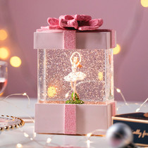 Crystal lamp music box crystal ball snowflake snow snow New year girl birthday gift girl childrens decoration Music Box