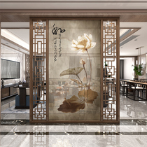 New Chinese style solid wood screen into the home entrance modern barrier living room partition wall decoration bedroom shelter home simplicity