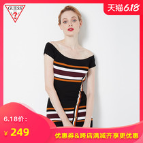 Guess women's solid color patchwork slim dress-q93k01r6o00