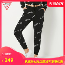 Guess women's tie up letter logo casual pants-q90q18r6wm0