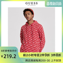 Guess men's printed letter logo hoodie-x93q07r4w81