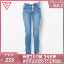 Guess women's wear white tie jeans-q83a05r2390