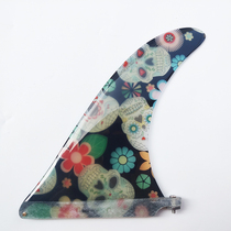 New 9 inch single long board tail fin cloth glass fiber tail rudder longboard fin