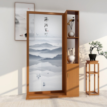 New Chinese style home screen partition wall living room dining room porch cabinet solid wood office decoration shelf Bogu shelf