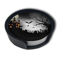 HBLSHISHUAIGE Cartoon Spooky Halloween Coasters