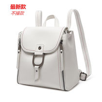Hong Kong Backpack Womens New Genuine Leather One Shoulder Cowhide Fashion Street Trend Soft Leather Personalized Foreign Style Womens Backpack