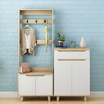 Home door shoe cabinet and hanging wardrobe integrated aisle with shoes hanging hanger porch Hall Hall Cabinet simple modern