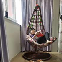 Hanging chair hanging basket rattan chair single rough Vine home small lazy swing bedroom indoor rocking chair balcony cradle chair
