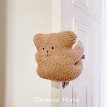 INS Wind childrens room Anti-pinch hand door hanging rabbit door hanging bear bear door hanging lamb velvet fabric soft and comfortable