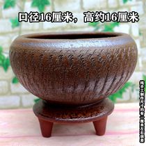 Pure handmade boutique fleshy flowerpot large diameter old pile master cliff pile simple breathable coarse ceramic green plant home