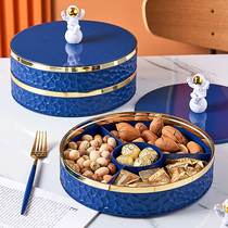 Astronaut starry sky fruit box home living room coffee table fruit plate light luxury wind grid with lid snack nut storage box
