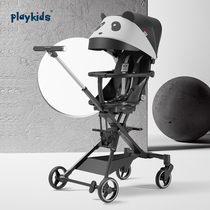 Plo playkids X6-3 walk in two-way baby stroller can take a sleeping light folding trolley high