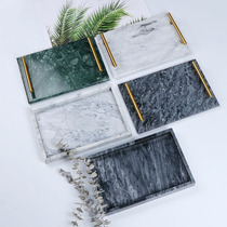 High-end Nordic hotel bathroom Marble wash tray Home bathroom storage supplies Bathroom display plate