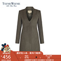 TeenieWeenie bear women's mid-length woolen coat TTJW64C92Q